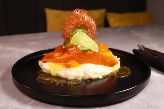 Salmón al sol